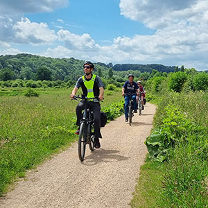 Fietsen door natuurgebied Ingendael